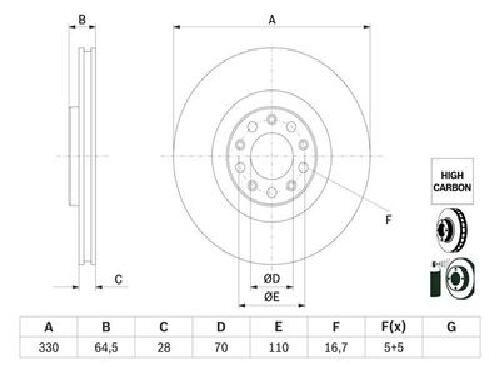 Disco freno originale bosch - disco,