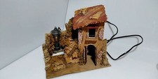 SCENARIO PAESAGGIO casa PRESEPE LEGNO SUGHERO FONTANA PRESEPIO