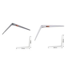 STAFFE ANGOLARI 2PZ SUPPORTO STAFFA ANGOLARE REGGIMENSOLE 300X350MM BIANCO GRIGI