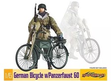 Bicicletta esercito tedesco 1/6 seconda guerra mondiale e 60 modellini in plastica