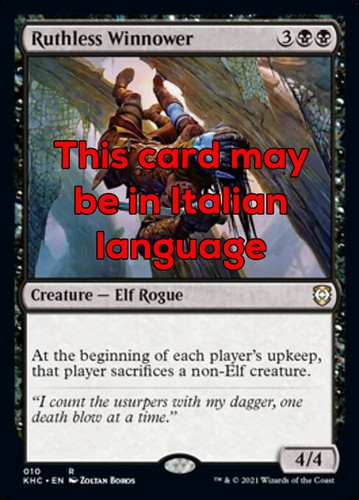 Mtg ruthless winnower - mtg, english