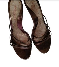 sandali donna NINA NINA' colore bronzo  con tacco alto usate poco, senza Scatola