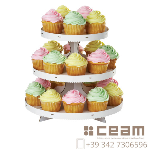 Alzata cartone per cupcake - alzata,