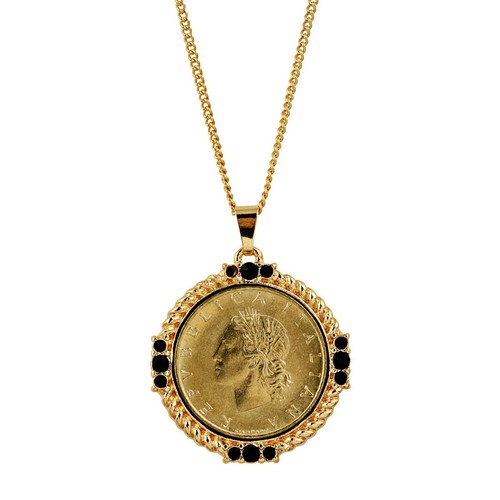 Collana con ciondolo moneta