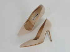 Scarpe decolte Manolo Blahnik nude scamosciate a punta BB 105 mm tacco alto misura 36