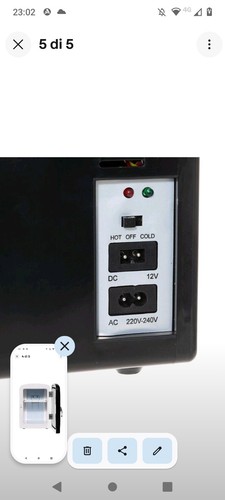 Mini frigo con maniglia - maniglia, volume