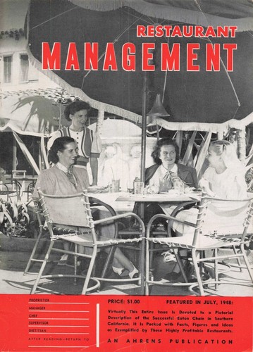 Vtg 1948 print restaurant - 1948,