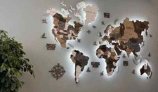 Led Light Designed World Map
