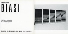 BIASI, Alberto. Pieghevole della 790a Mostra della Galleria del Cavallino, 1974