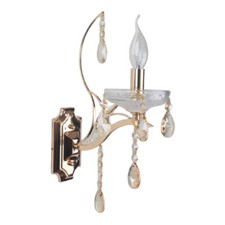 Applique candelabro pendenti a gocce stile retrò attacco E14 oro