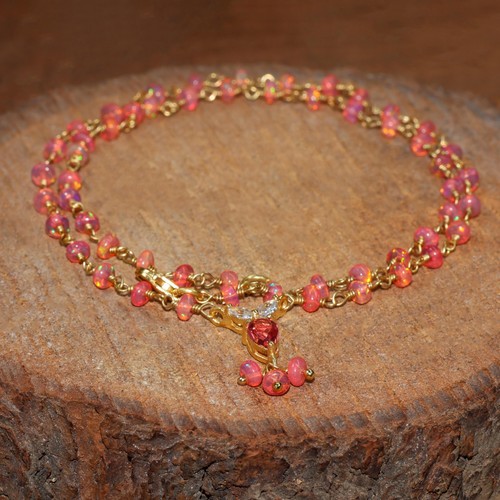 Collana opale rosso - collana, con