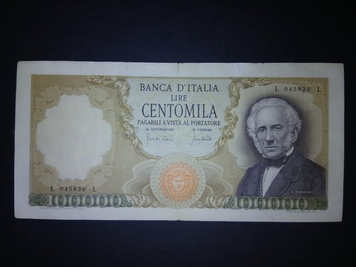 100000 lire manzoni - 100000,