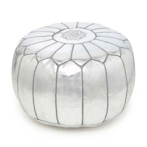 Pouf marocchino argento - pouf,