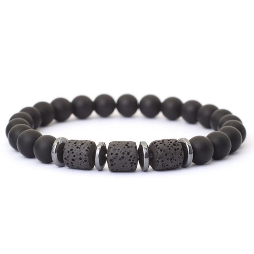 Bracciale elastico con onice