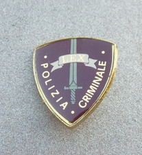 DISTINTIVO Vetrificato Polizia Criminale -  Polizia di Stato - dismesso vintage