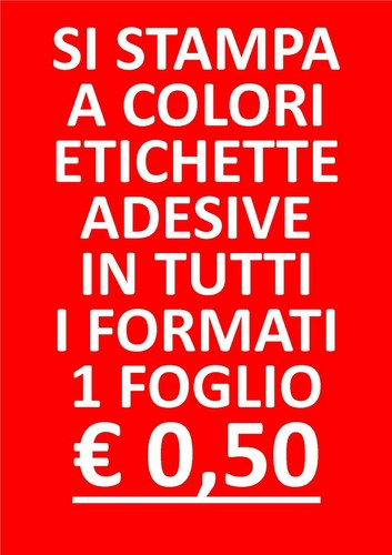 Stampa colori etichette - a,