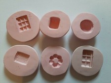 Lotto 6 stampo stampi silicone per gesso resina fimo fatto a mano miniature