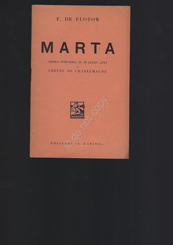 Marta flotow opera lirica - marta,