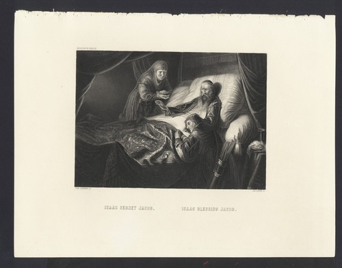 Isacco benedice giacobbe - isacco,