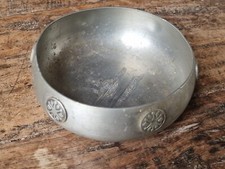 vecchia ciotola in peltro "The Seaco-Wilhelmsen Line" decorazione vintage compagnia di navigazione