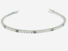 Bracciale tennis diamanti 2.50 ct in oro bianco 18 kt Uomo Diamond Gold Eternity
