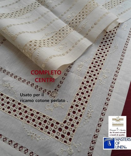 Centri lino ricamo - lino, mano