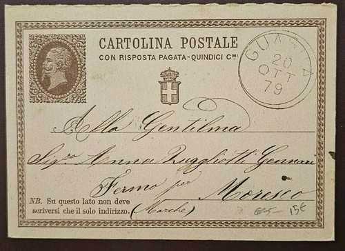Cartolina postale con - postale, risposta