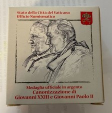 NL*  PAPA FRANCESCO Medaglia ARGENTO 2014 CANONIZZAZIONE GIOVANNI XIII E GPII