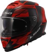 Casco Integrale Ls2 Ff800 Storm II Tracker Nero Rosso Lucido