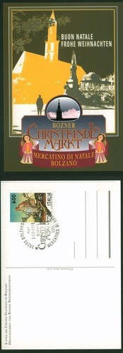 Cartolina mercatino natale - cartolina,