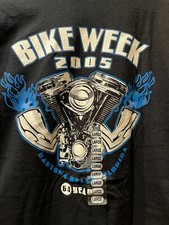 Maglietta Vintage 2005 Bike Week Daytona Beach Large L Shirt Harley Sturgis Nuova con etichette