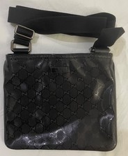 Gucci tracolla messenger uomo/donna GG Imprimé nero originale nuova.