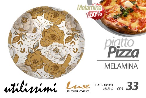 Piatto pizza fiori - pizza, bianco