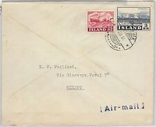 58166 - ISOLA ISLANDA - STORIA POSTALE: COPERTINA per ITALIA - 1957 - BARCHE