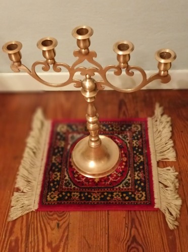 Antico candelabro ottone - antico,