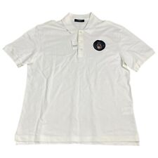 Polo bianca toppa cane