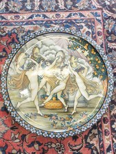 Enorme e stupendo piatto ceramica maiolica Deruta Antonio Margaritelli 60 Cm.
