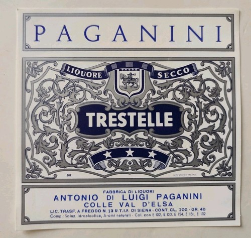Etichetta liquore secco tre - liquore,