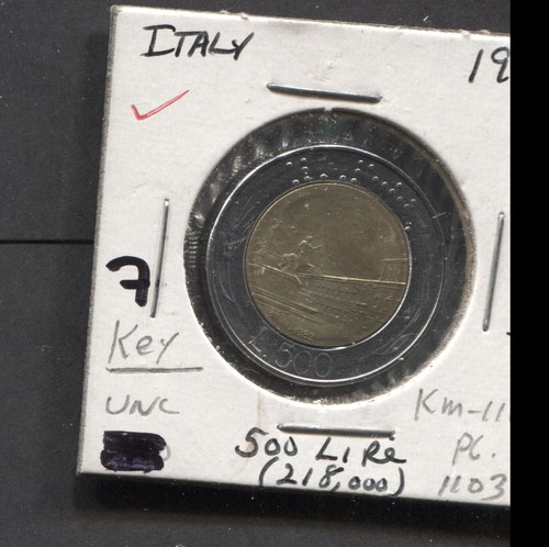 1982 italy unc 500 lire - 1982-italy-unc-500,