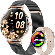 Smartwatch Donna Con Chiamate Bluetooth 5.3, 1.43'' AMOLED Smart Watch Con Ciclo
