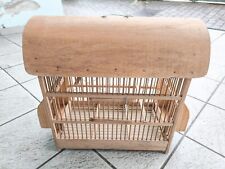 Gabbia in legno nuova per uccelli 54x45x25 anni 90
