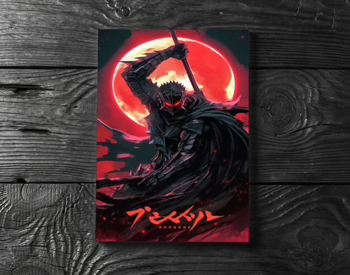 Poster berserk guts anime - poster,