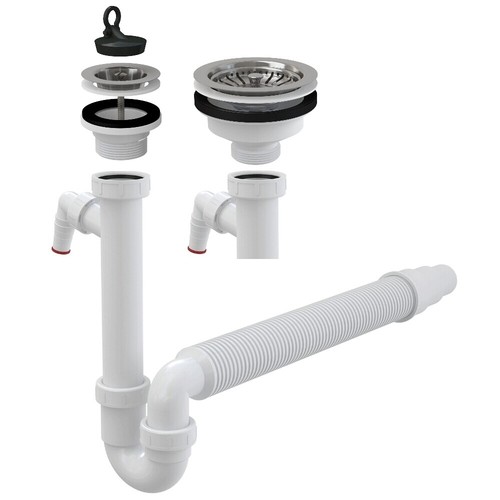 Set scarico sifone cucina flex