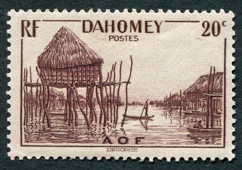 Dahomey 1941 20c viola - dahomey,