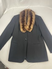 Giacca blazer lana nera collo