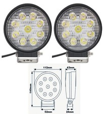 Coppia fari led di profondità univ. Diametro 112mm -Profondità 43mm - 2400 lumen