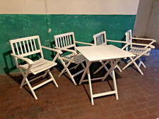 Tavolino e Sedie pieghevoli da giardino Reguitti anni '50