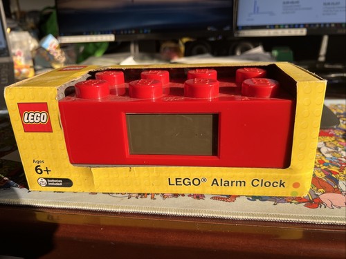 Lego brick alarm clock red - brick,