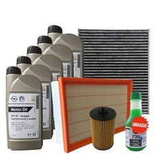 Kit Tagliando Opel Mokka X 1.6 1.8 BZ Chevrolet Trax 3 Filtri 5 Olio GM 5W30