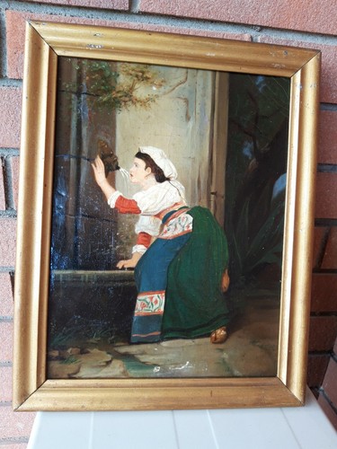 Straordinario olio tela - su,